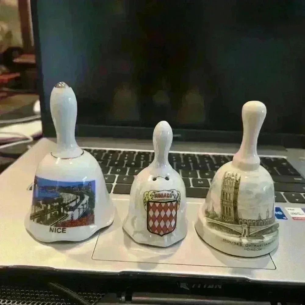 Vintage Europe Country Mini Porcelain Bell Set Of 3